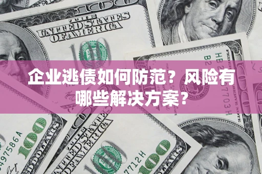 武汉企业逃债如何防范？风险有哪些解决方案？