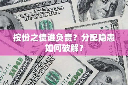 武汉按份之债谁负责？分配隐患如何破解？