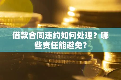 武汉借款合同违约如何处理？哪些责任能避免？