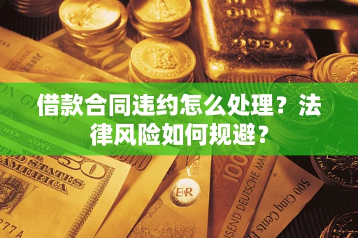 武汉借款合同违约怎么处理？法律风险如何规避？