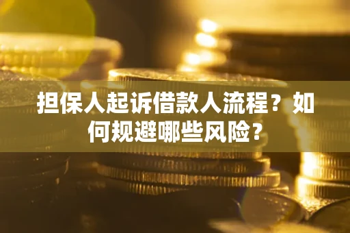 武汉担保人起诉借款人流程？如何规避哪些风险？